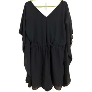 Charming Charlie Women’s Smocked Waisted Romper w/ Flutter Sleeves Sz-S